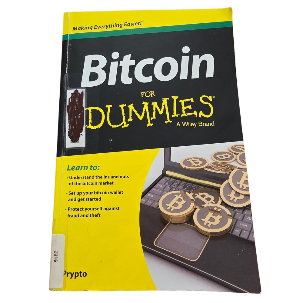 Bitcoin for Dummies Guide Book Cryptocurrency Investing Finance